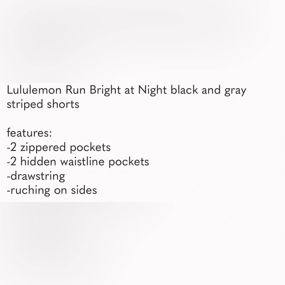 LULULEMON Run Bright at Night Tonka Stripe Women's Shorts